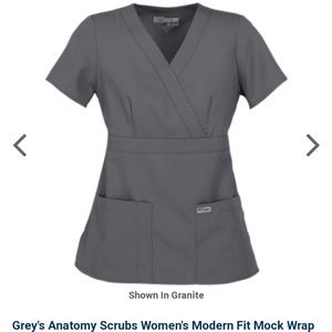 Grey's anatomy mock wrap scrub top